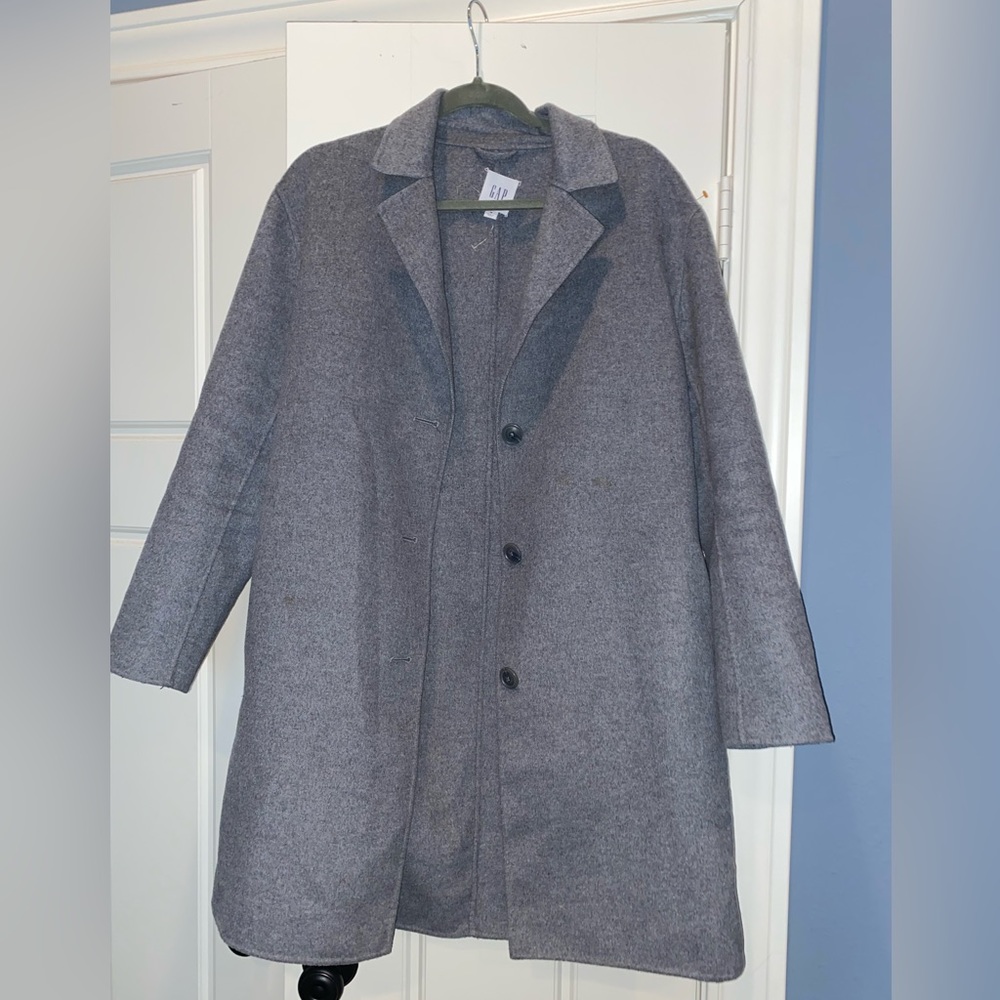 Gap Grey Wool Trenchcoat